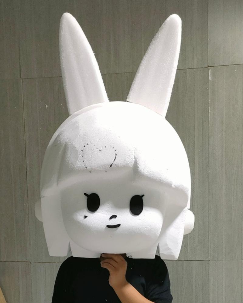 Foam sculpted white model 1