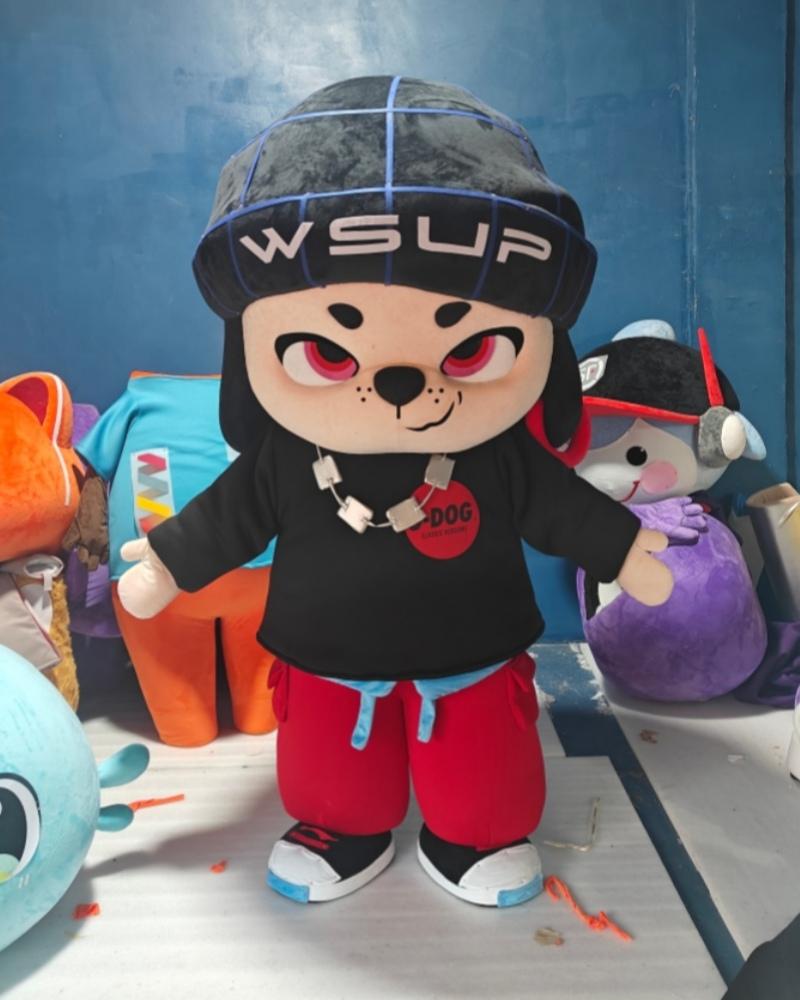 Custom Bear Mascot Costume for a Beverage Brand — finished mascot